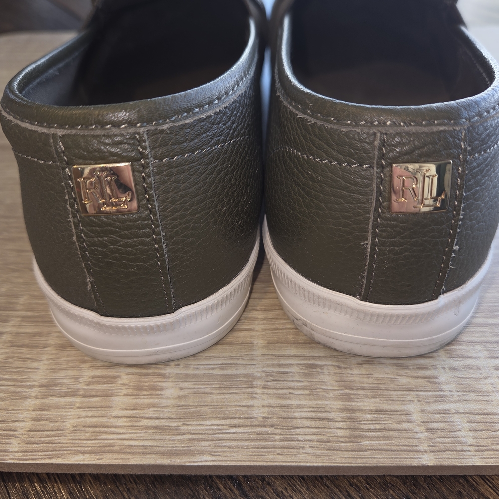 Ralph Lauren Olive Green Slip-On‎ Shoes - Picture 3 of 8